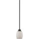 Casual Mission 1 Light 5 inch Oil Rubbed Bronze with White Mini Pendant Ceiling Light