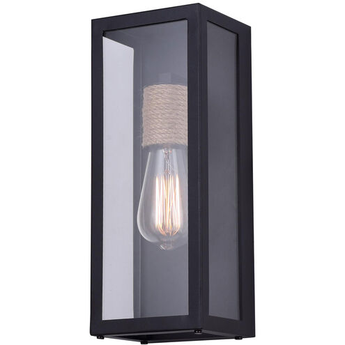 Kilian 1 Light 13 inch Black/Rope Outdoor Down Light