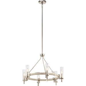 Telan 6 Light 29 inch White Washed Wood Chandelier 1 Tier Large Ceiling Light, 1 Tier Large