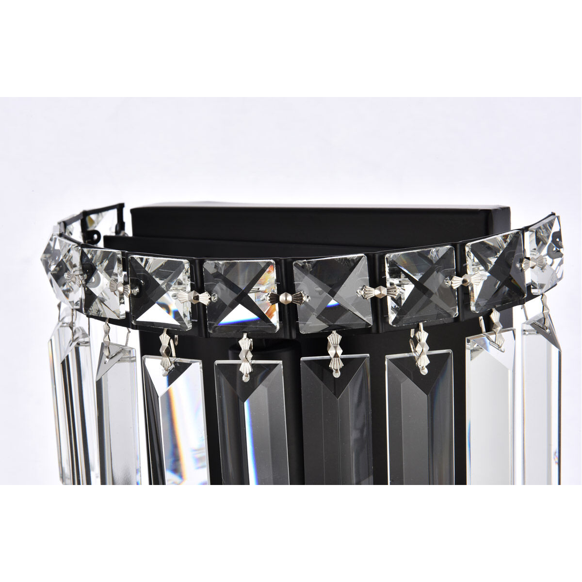 Maxime 2 Light 4 inch Black and Clear Wall Sconce Wall Light