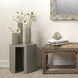 Radiant 21 X 20 inch Light Grey & Beige Faux Horn w/ Light Grey Lacquer Side Table