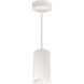 iLENE White with White Stem Mount Mini Cylinder Ceiling Light