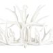 Antler 6 Light 33 inch White Chandelier Ceiling Light