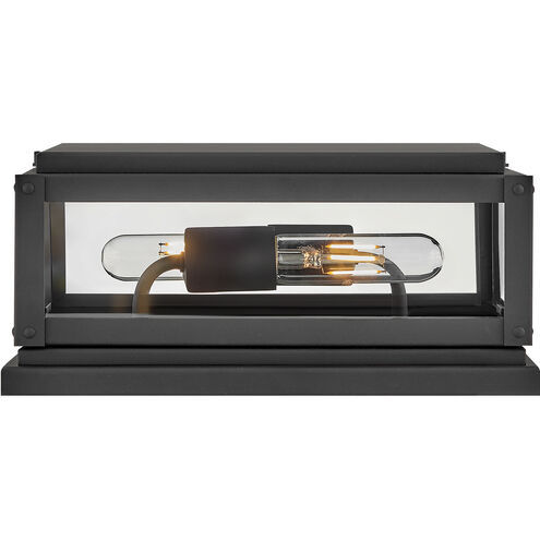 Estate Series Max 2 Light 12 inch Black Outdoor Pier Mount