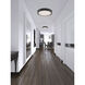 Malaga LED 23.75 inch Matte Black and White Flush Mount Ceiling Light