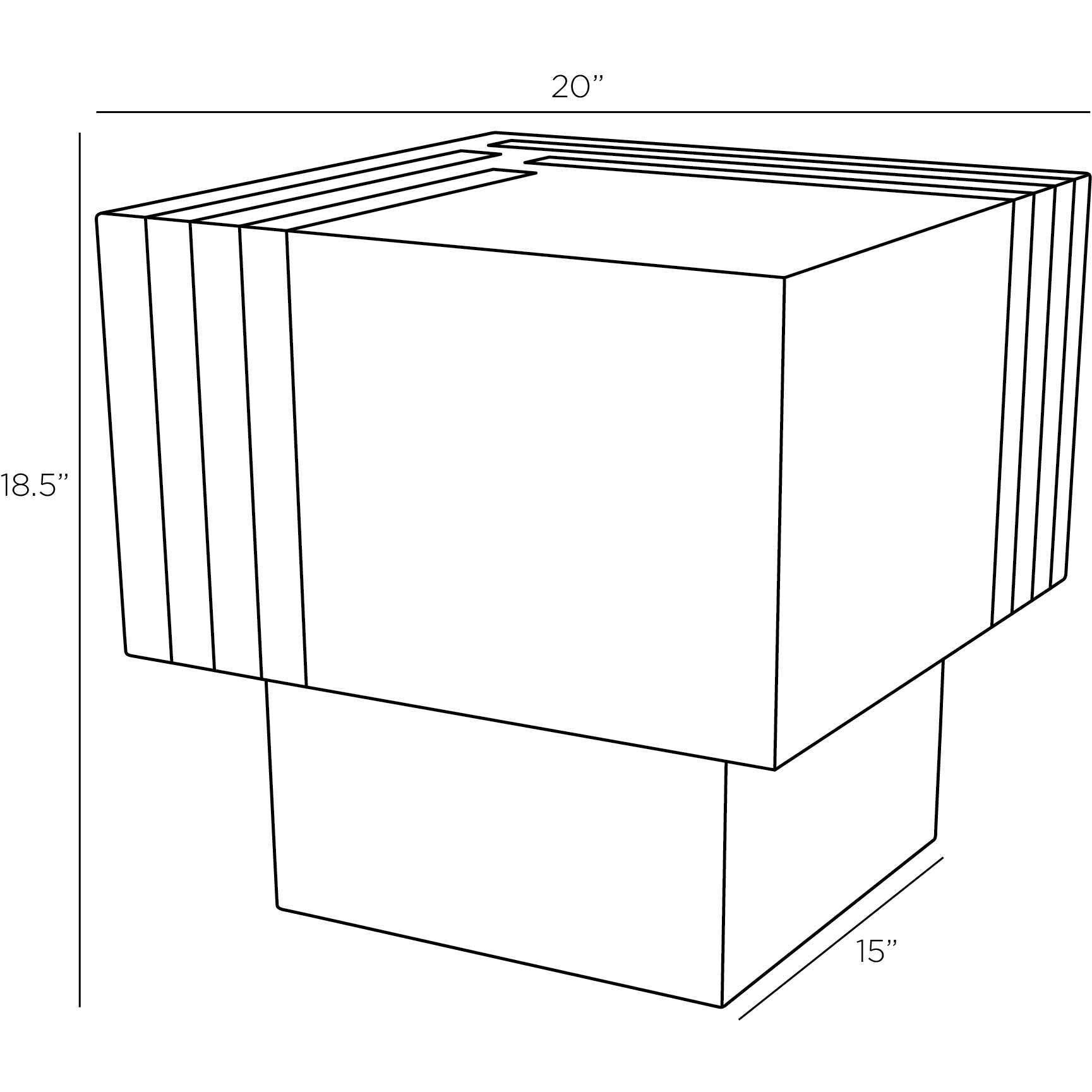 Burton 20 X 20 inch Ebony End Table