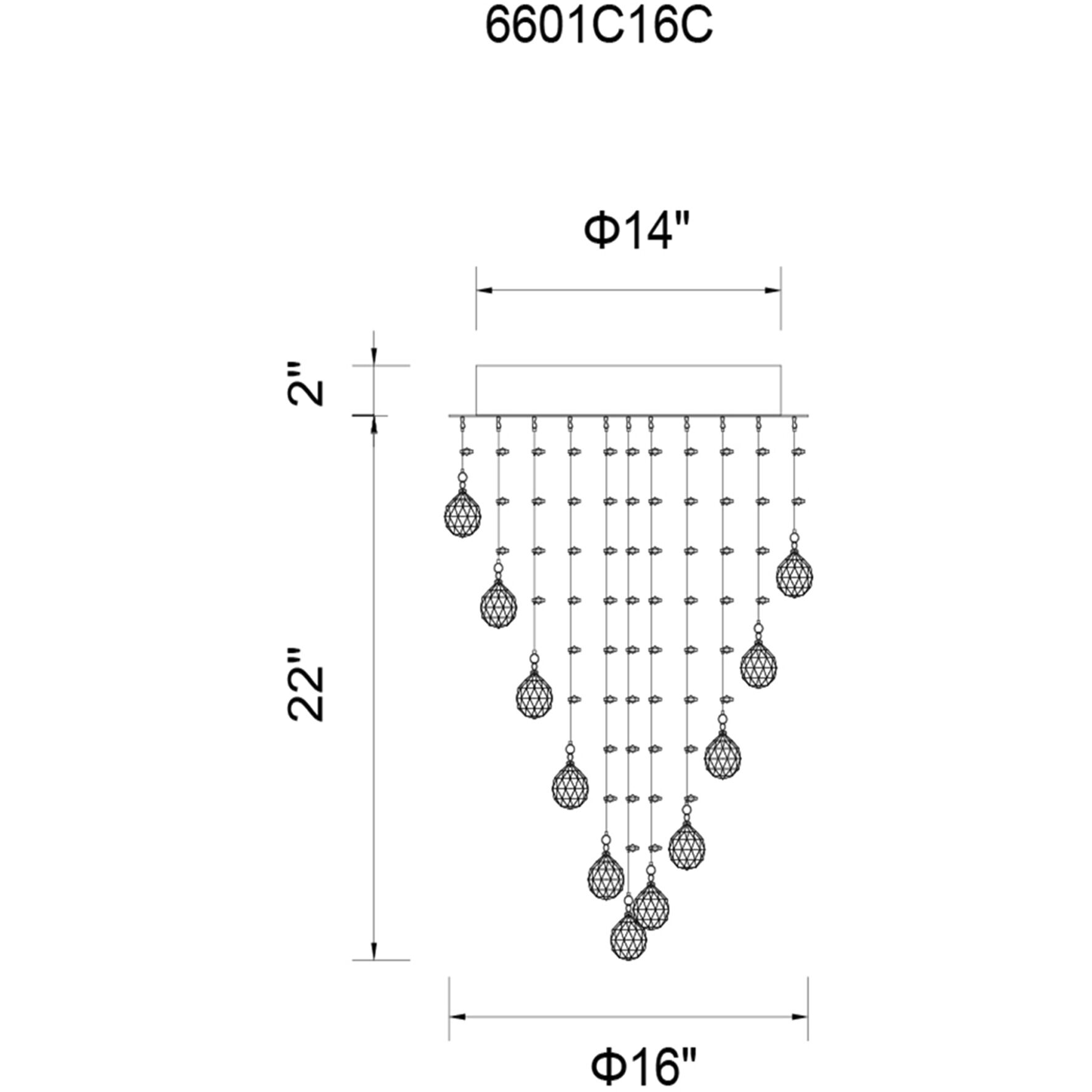 Rain Drop 5 Light 16 inch Chrome Flush Mount Ceiling Light