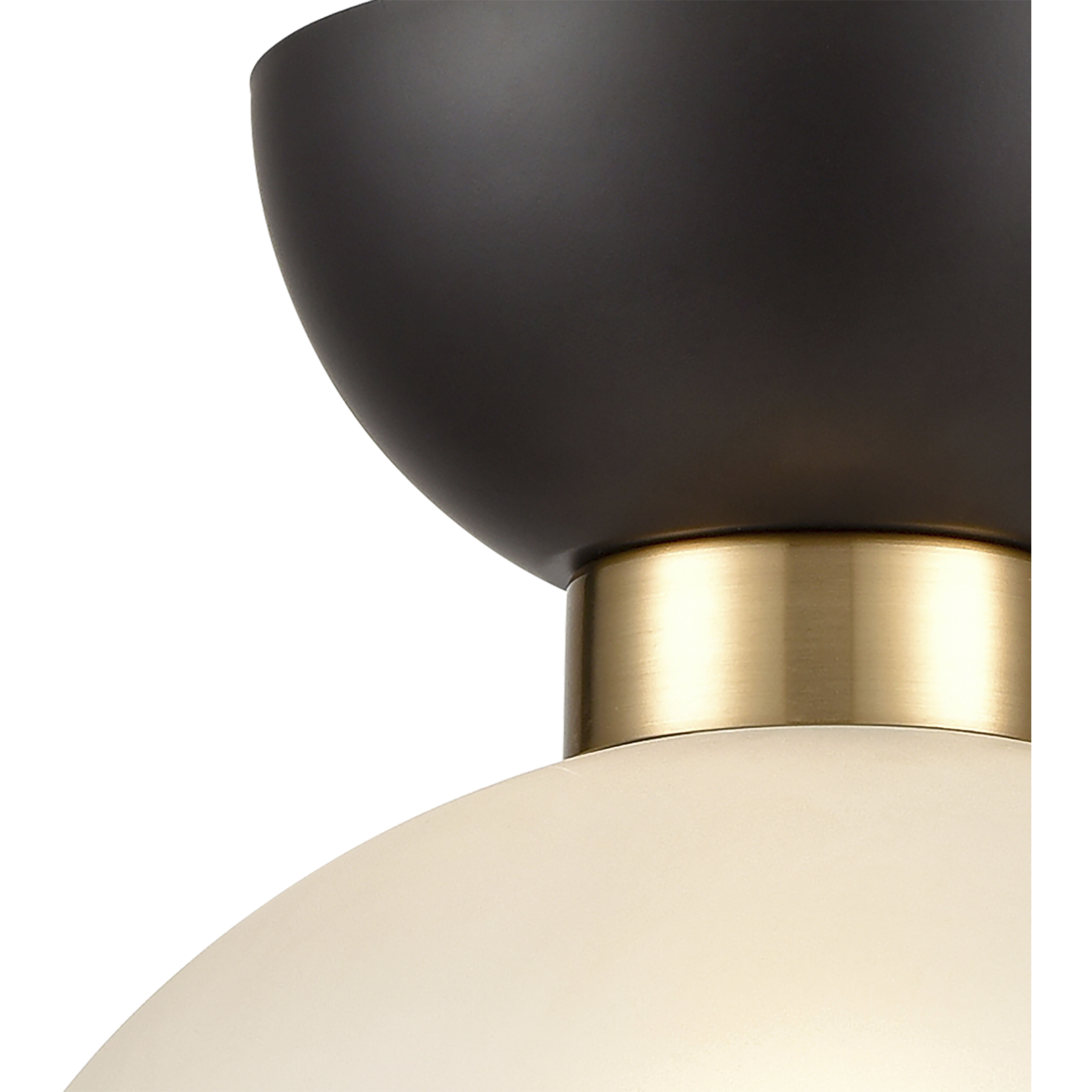 Softshot 1 Light 12 inch Black with Gold Pendant Ceiling Light