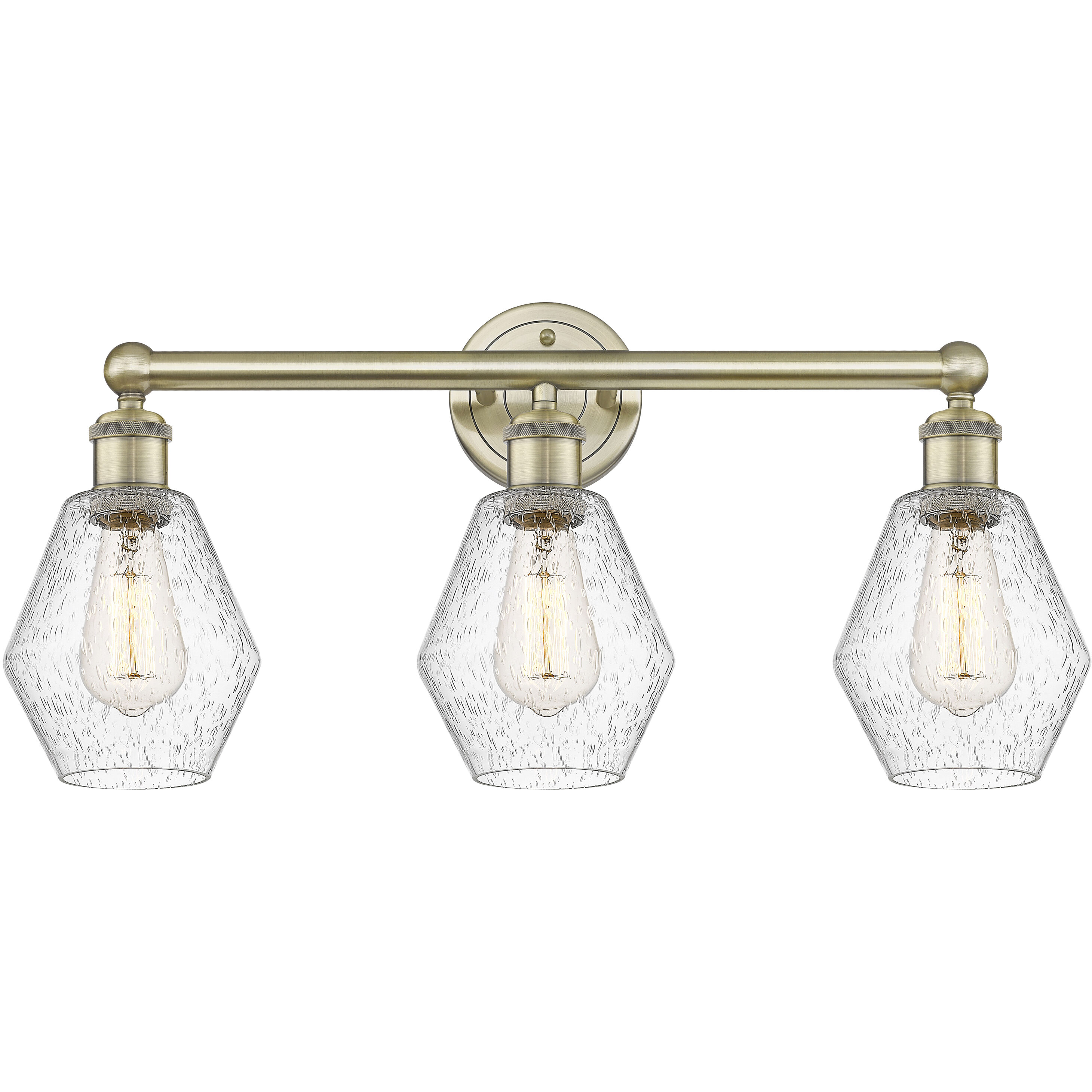 Cindyrella 3 Light 24 inch Antique Brass Bath Vanity Light Wall Light in Seedy