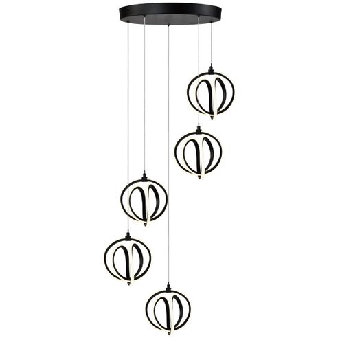 Rose LED 20.28 inch Black Pendant Ceiling Light