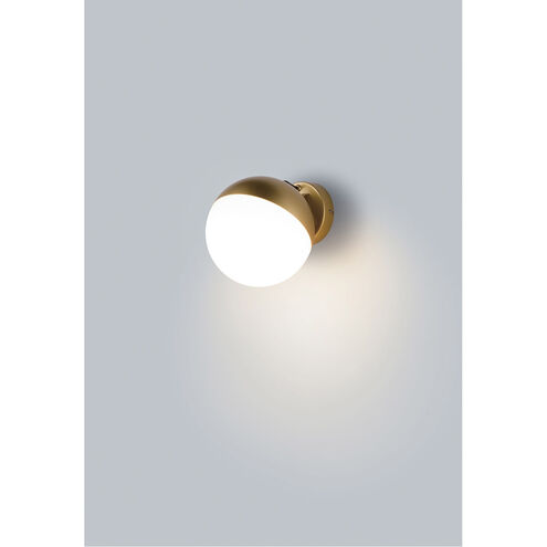Half Moon LED 7.75 inch Metallic Gold Wall Sconce Wall Light