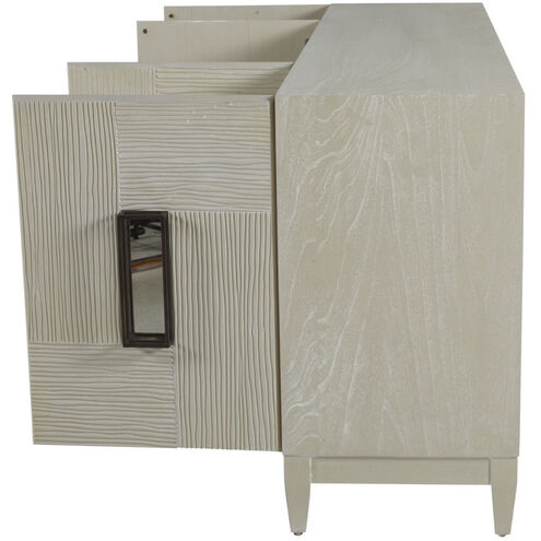 Tilden Cerused White / Antique Bronze / Antique Mirror Cabinet