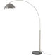 Luna Bella 92 inch 14 watt Satin Nickel and Black Arc Floor Lamp Portable Light in Satin Nickel and White Steel