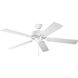 AirPro 52 inch White with Washed Oak/White Blades Ceiling Fan in White/Washed Oak