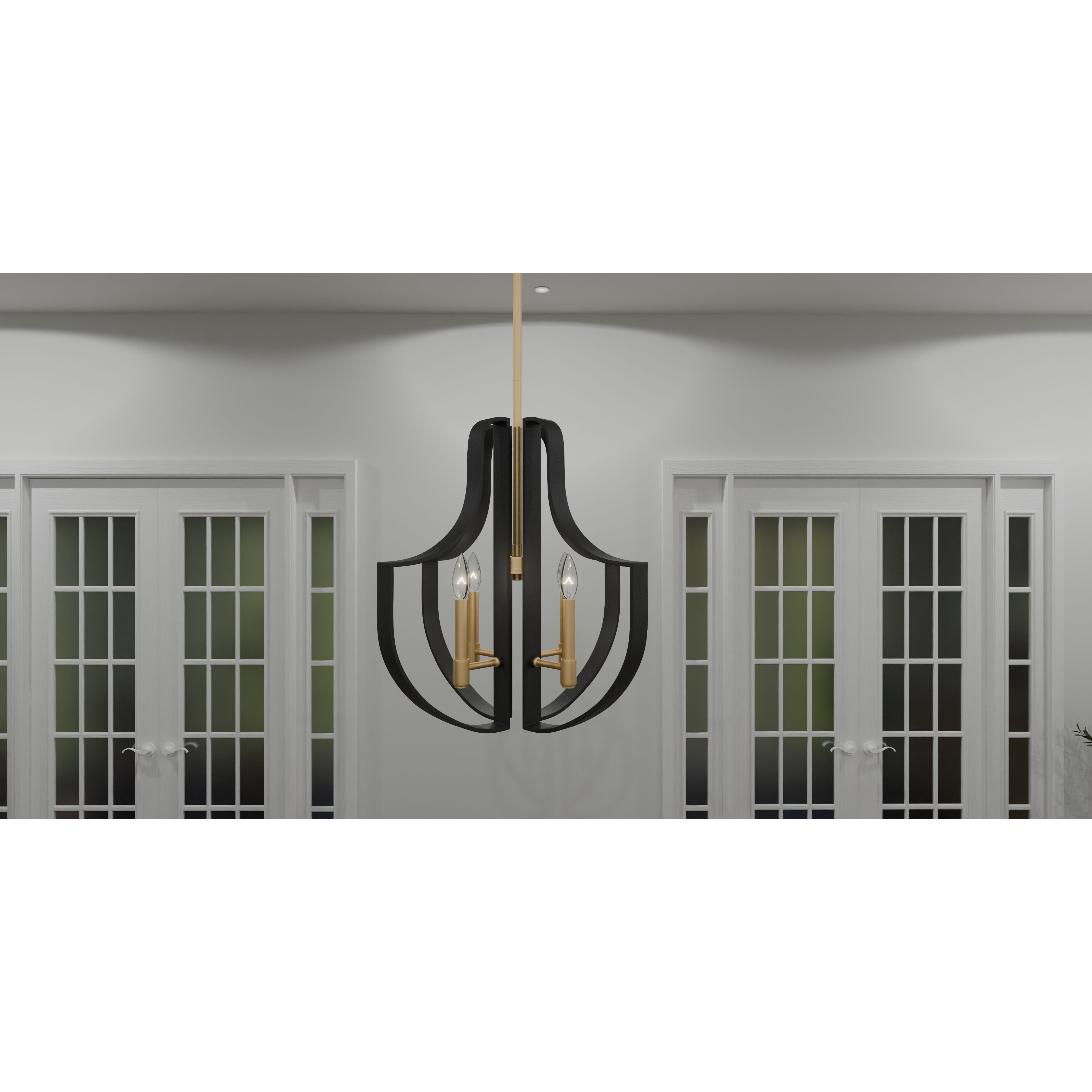 Talis 4 Light 22 inch Matte Black Pendant Ceiling Light