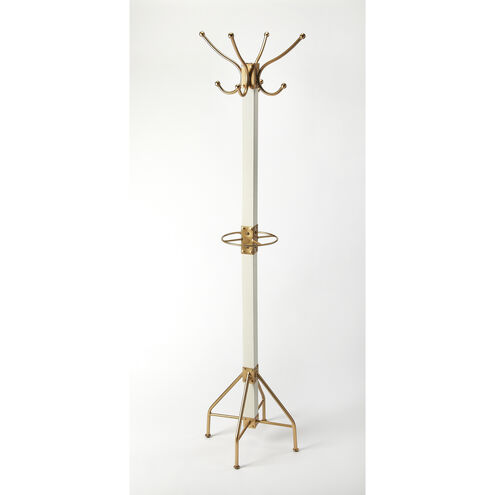 Butler Loft Logan Square White & Gold Costumer/Hall Tree