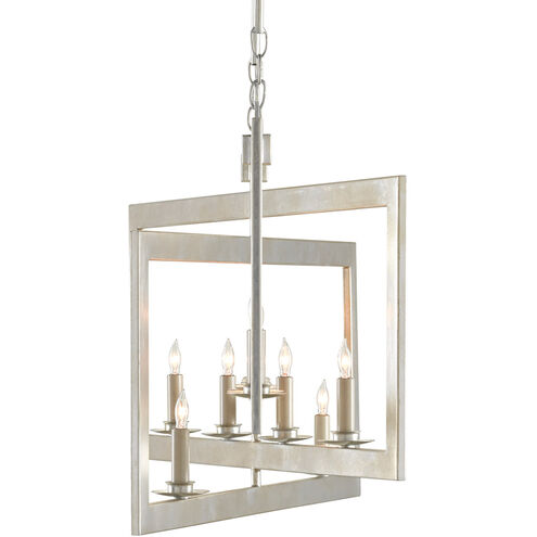 Middleton 11 Light 54 inch Contemporary Silver Leaf Linear Chandelier Ceiling Light, Rectangular