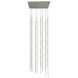 Constellation Andromeda LED 21.5 inch Satin Nickel Chandelier Ceiling Light in 2700K, 20 ft. Cord, White Optical Acrylic