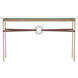 Equus 54 X 14 inch Soft Gold and Black Console Table in Leather British Brown, Soft Gold/Black