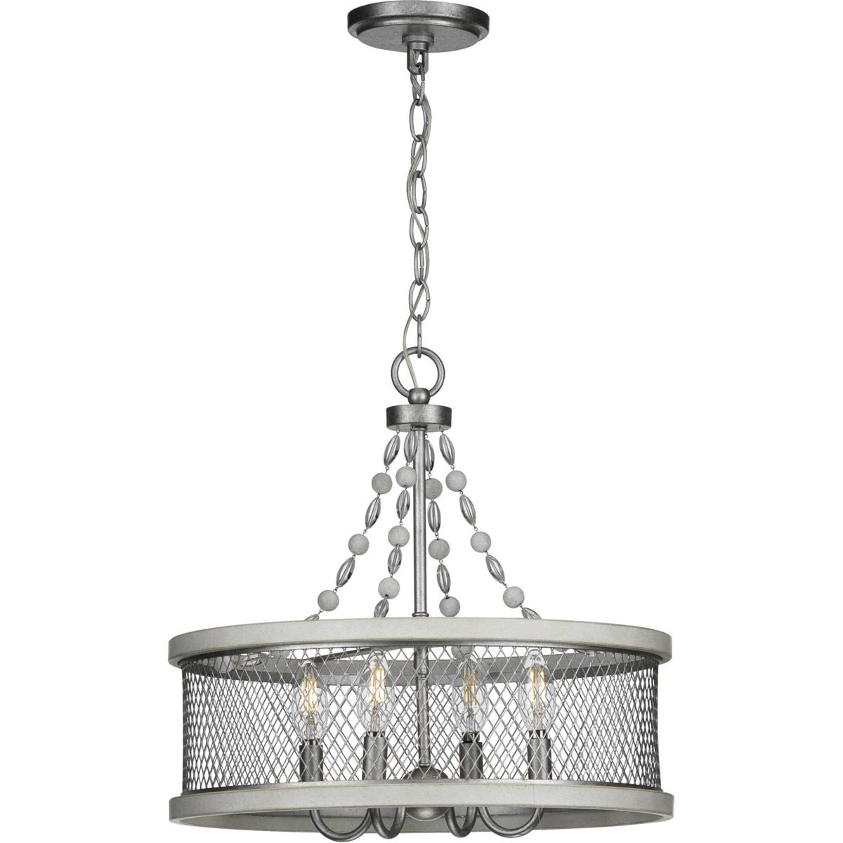 Austelle 4 Light 18 inch Galvanized Chandelier Ceiling Light