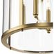 Gilliam 4 Light 15 inch Vintage Brass Foyer Light Ceiling Light