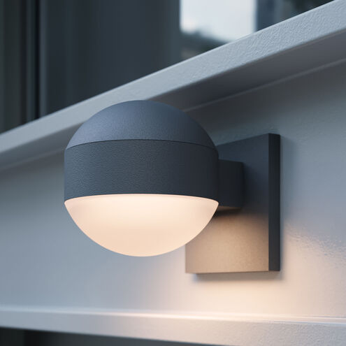 Reals LED 6 inch Textured Gray Indoor-Outdoor Sconce, Inside-Out