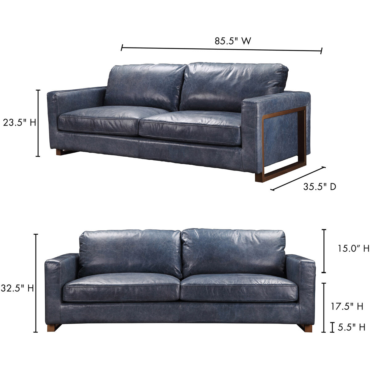 Nikoly Blue Sofa