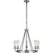 Neighborhood Randolph 5 Light 25 inch Flat Black/Brushed Polished Nickel Chandelier Ceiling Light, Neighborhood Collection