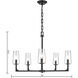 Fitzroy 5 Light 28 inch Matte Black Chandelier Ceiling Light