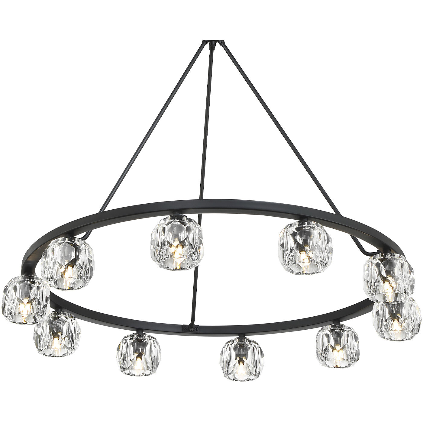 Aragon 10 Light 36 inch Matte Black Chandelier Ceiling Light