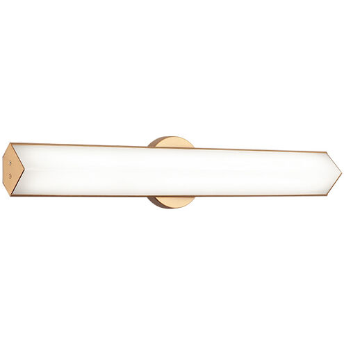 Jade LED 24 inch Aged Gold Brass Bath Vanity Wall Light