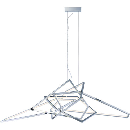 Trapezoid LED 65.75 inch Polished Chrome Single Pendant Ceiling Light