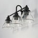 Baxter 3 Light 24 inch Matte Black Vanity Light Wall Light