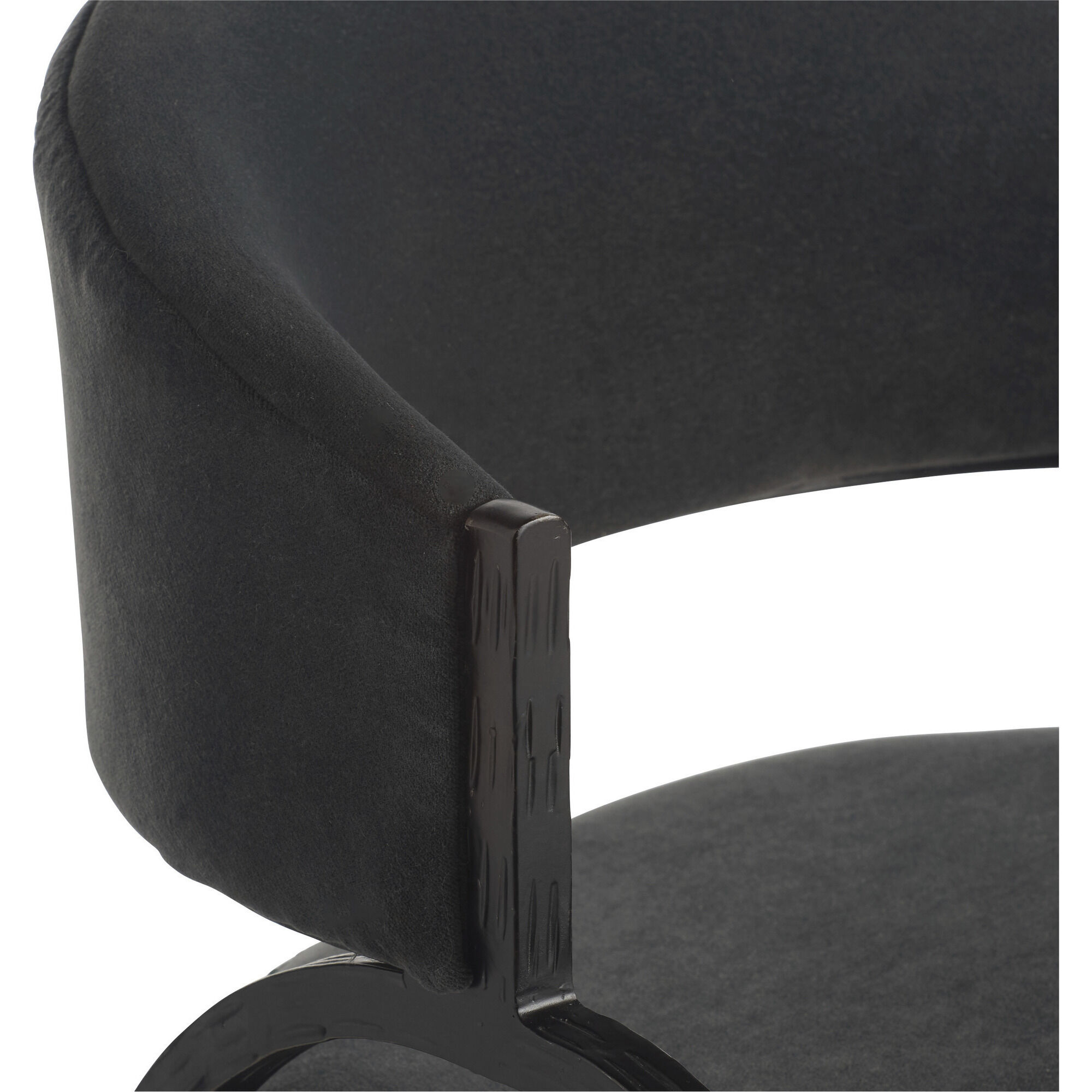 Bahati Midnight Grey and Natural Iron Chair