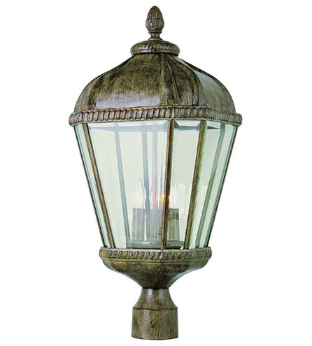 Covington 3 Light 23 inch Burnished Rust Outdoor Postmount Lantern