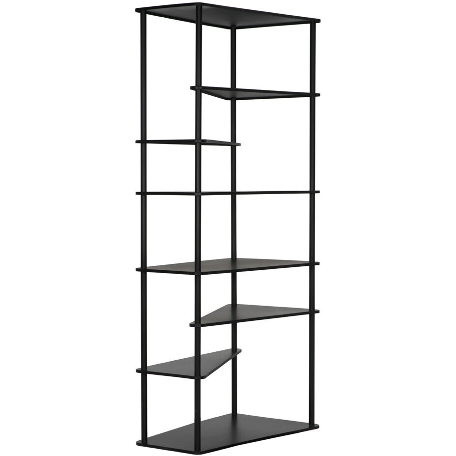 Everest Matte Black Bookcase