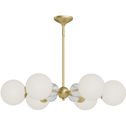 Alora Mood Celia 6 Light 30.25 inch Brushed Gold Chandelier Ceiling Light