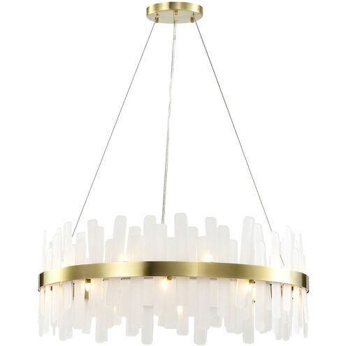 Torrent 20 Light 32 inch Aged Brass Ring Chandelier Ceiling Light