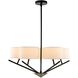 Tahoe 5 Light 26 inch Matte Black with Polished Nickel Chandelier Ceiling Light