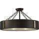 Oracle 4 Light 16 inch Charcoal with Polished Nickel Accents Semi-Flush Mount Ceiling Light