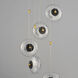 Amulet LED 20.25 inch Black and Natural Aged Brass Multi-Light Pendant Ceiling Light