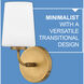 Kline LED 14.25 inch Heritage Brass Bath Light Wall Light