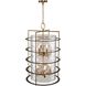 Burford 12 Light 20.5 inch Brass and Black Down Chandeliers Ceiling Light