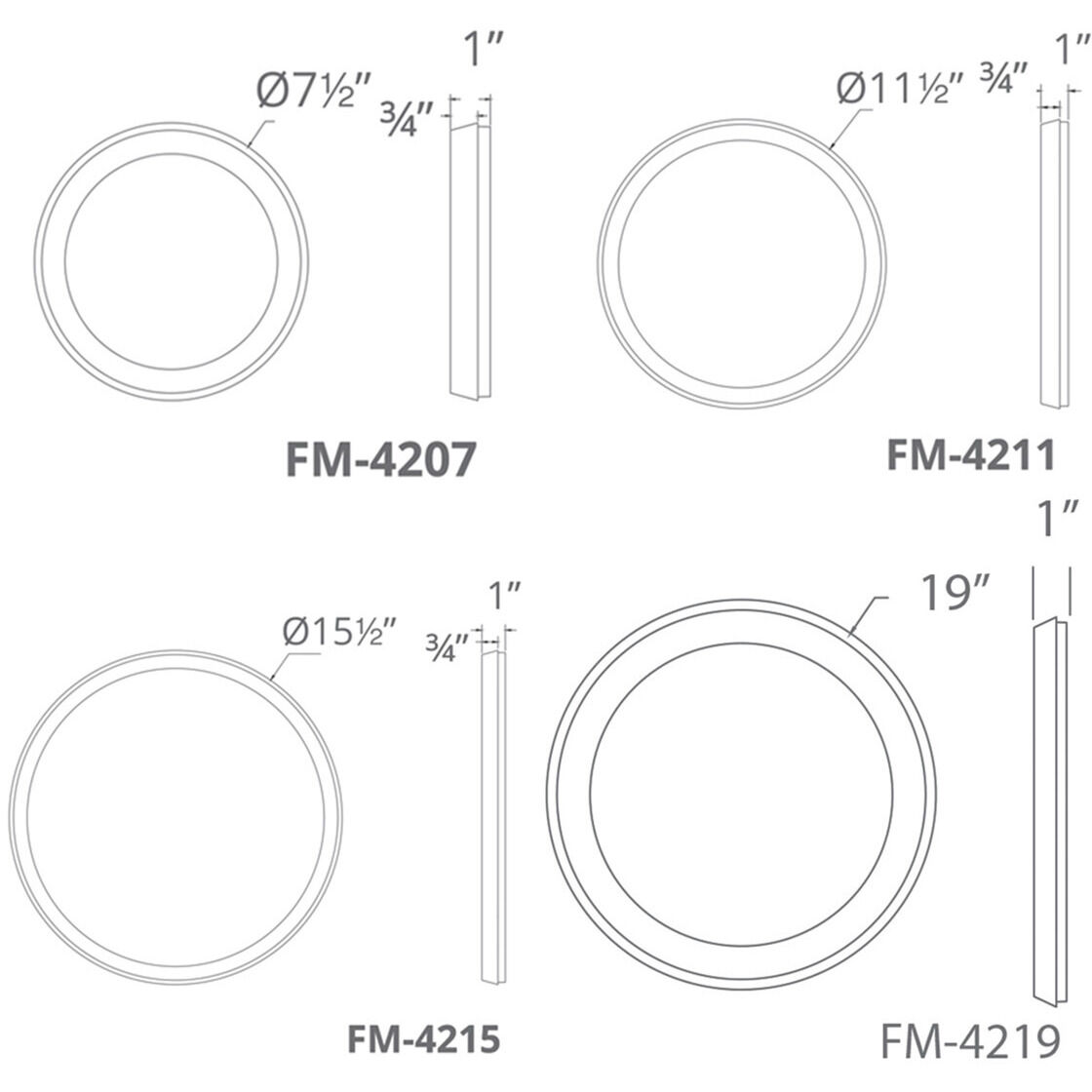 Argo LED 15 inch Brushed Nickel Flush Mount Ceiling Light in 15in.