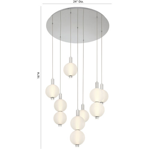 Palmas 7 Light 24 inch Polished Nickel Chandelier Ceiling Light