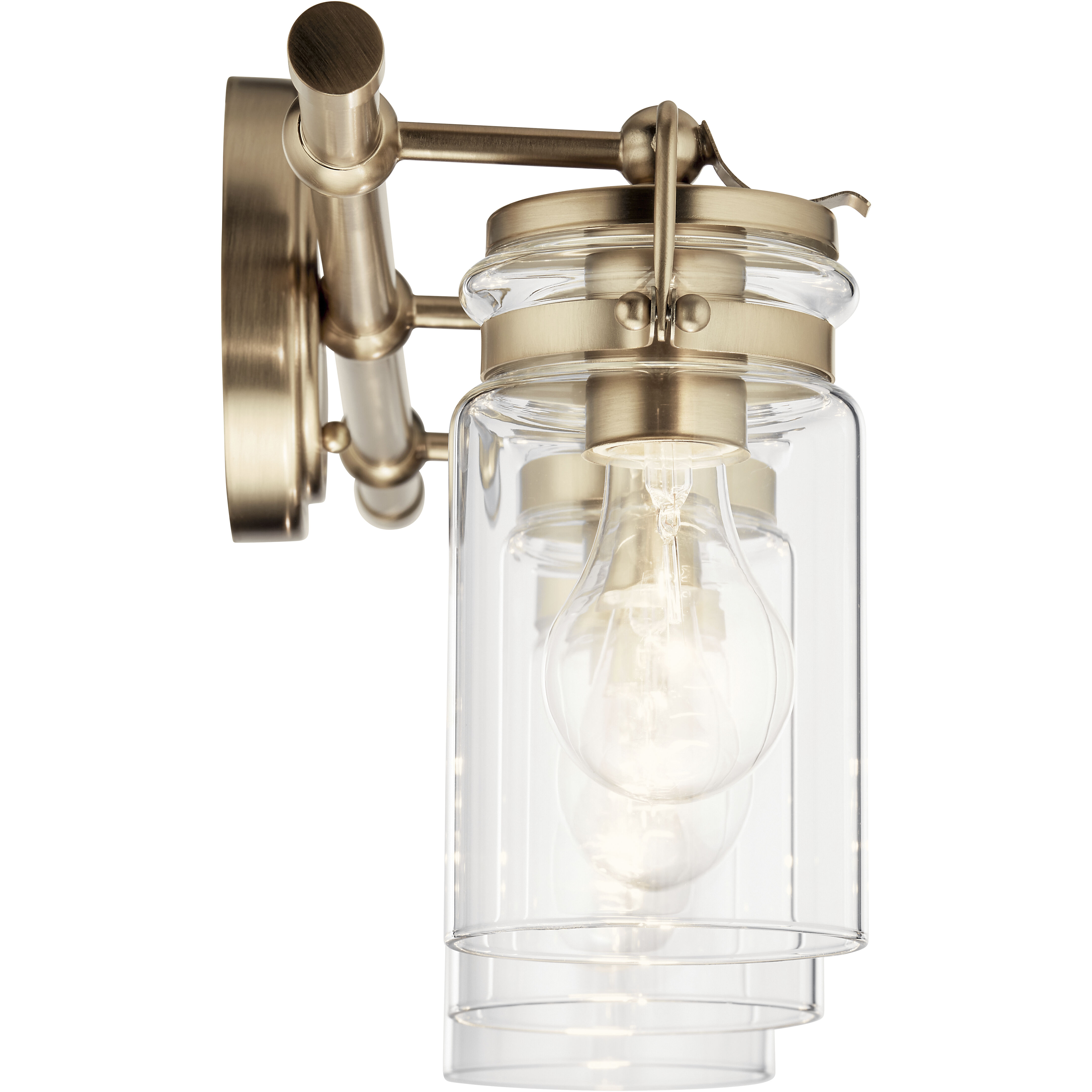 Brinley 3 Light 24 inch Champagne Bronze Bath Vanity Light Wall Light