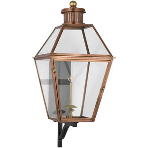 Chapman & Myers Stratford2 1 Light 33.25 inch Soft Copper Outdoor Bracketed Gas Wall Lantern, Large