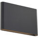 Tablet LED 5.5 inch Black Outdoor Wall Lighting, WAC Limited