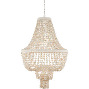 Cybele LED 35.5 inch Natural/Pearlized White/White Chandelier Ceiling Light