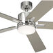 Lucian 60 inch Polished Nickel with Black/Silver Blades Ceiling Fan